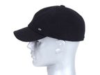 Wełniana czapka z daszkiem czarna z nausznikiem