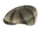 Komplet czapka + szalik męski <br> zielona krata