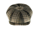 Komplet czapka + szalik męski <br> zielona krata