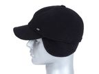 Wełniana czapka z daszkiem czarna